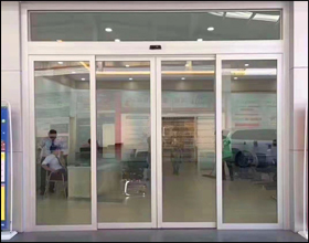 glass automatic sliding doors
